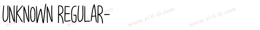 Unknown regular字体转换